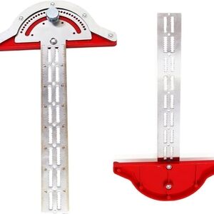 Woodworkers Edge Ruler, Thickness 1.5mm Protractor Angle Finder, 15 inch